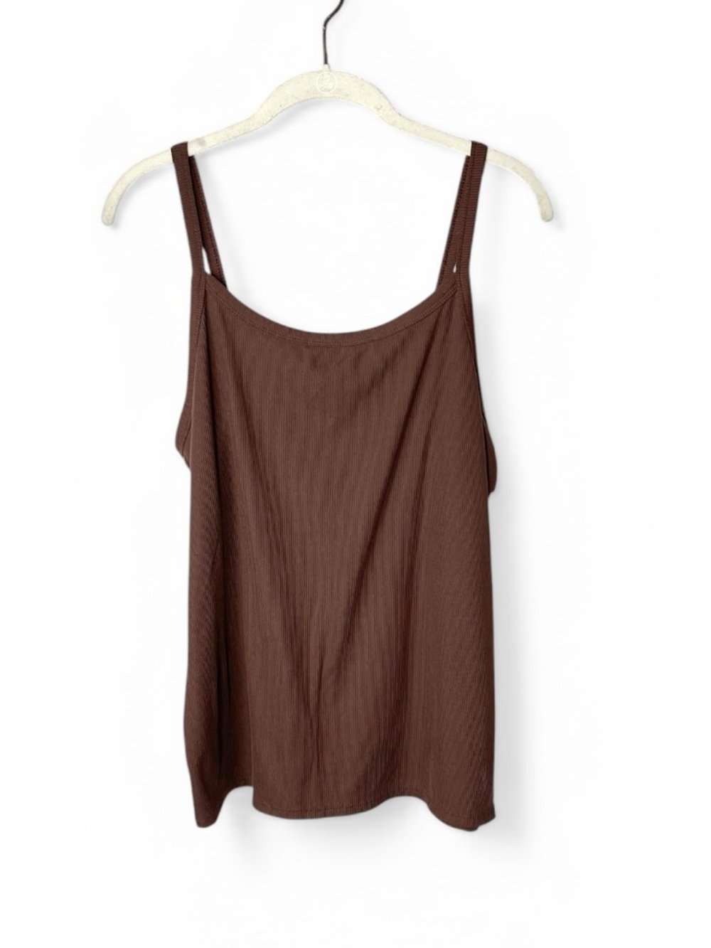 Women's Brown Ribbed Camisole Tank Top Size XXL